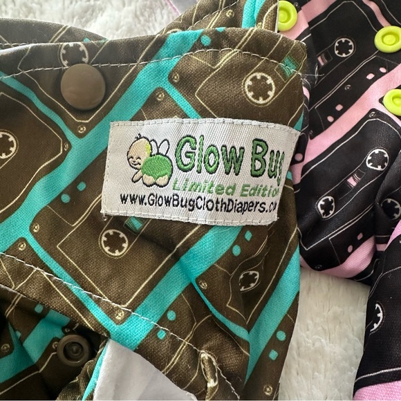 Glow Bug Cassette Print Pocket Cloth Diapers - Picture 3 of 4
